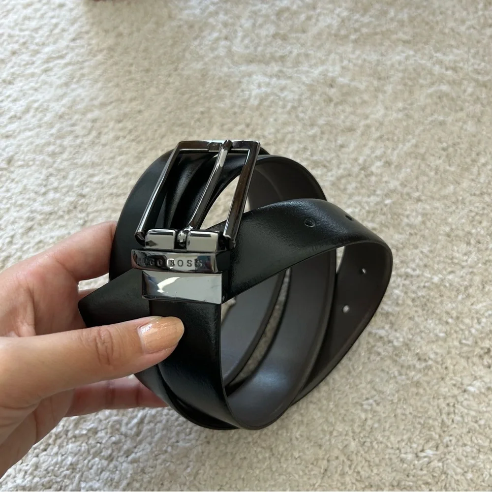 Mens Hugo Boss Reversible Leather Belt